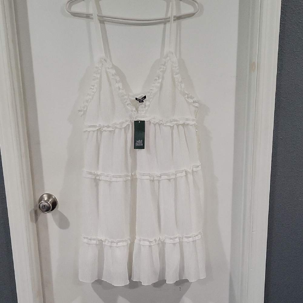 White Ruffled Dress